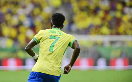 Golaço de Vini Jr. garante vitória do Brasil sobre a Colômbia nas Eliminatórias