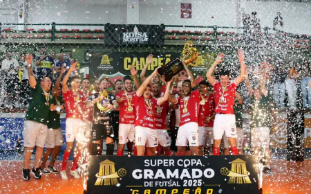 Atlântico vence Corinthians e fatura Super Copa Gramado de Futsal pela primeira vez