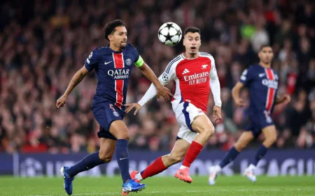 ARSENAL DO TREINADOR ARTETA TENTA MANTER SUA INVENCIBILIDADE HOJE NA CHAMPIONS CONTRA O PSG