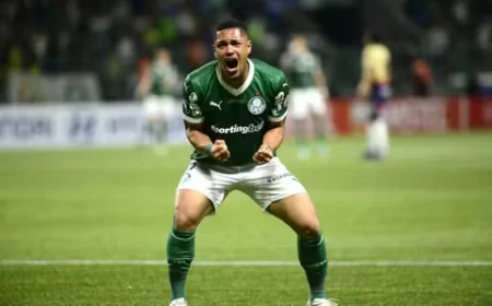 Vitor Roque desencanta e faz seu primeiro gol com a camisa do Palmeiras colocando o Verdão na liderança momentânea do Brasileirão.