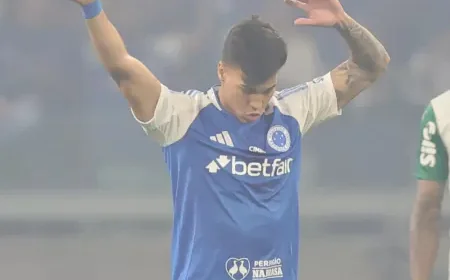 "RAIO JORGE" MARCA DUAS VEZES E CRUZEIRO VENCE O PALMEIRAS